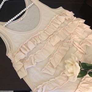 J Crew Women’s Ruffled Cotton Tank Top S